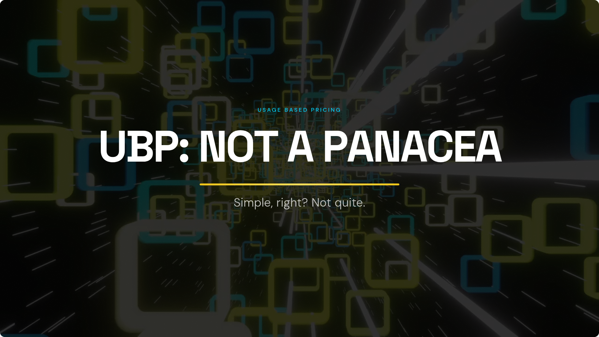 Usage Based Pricing explainer video