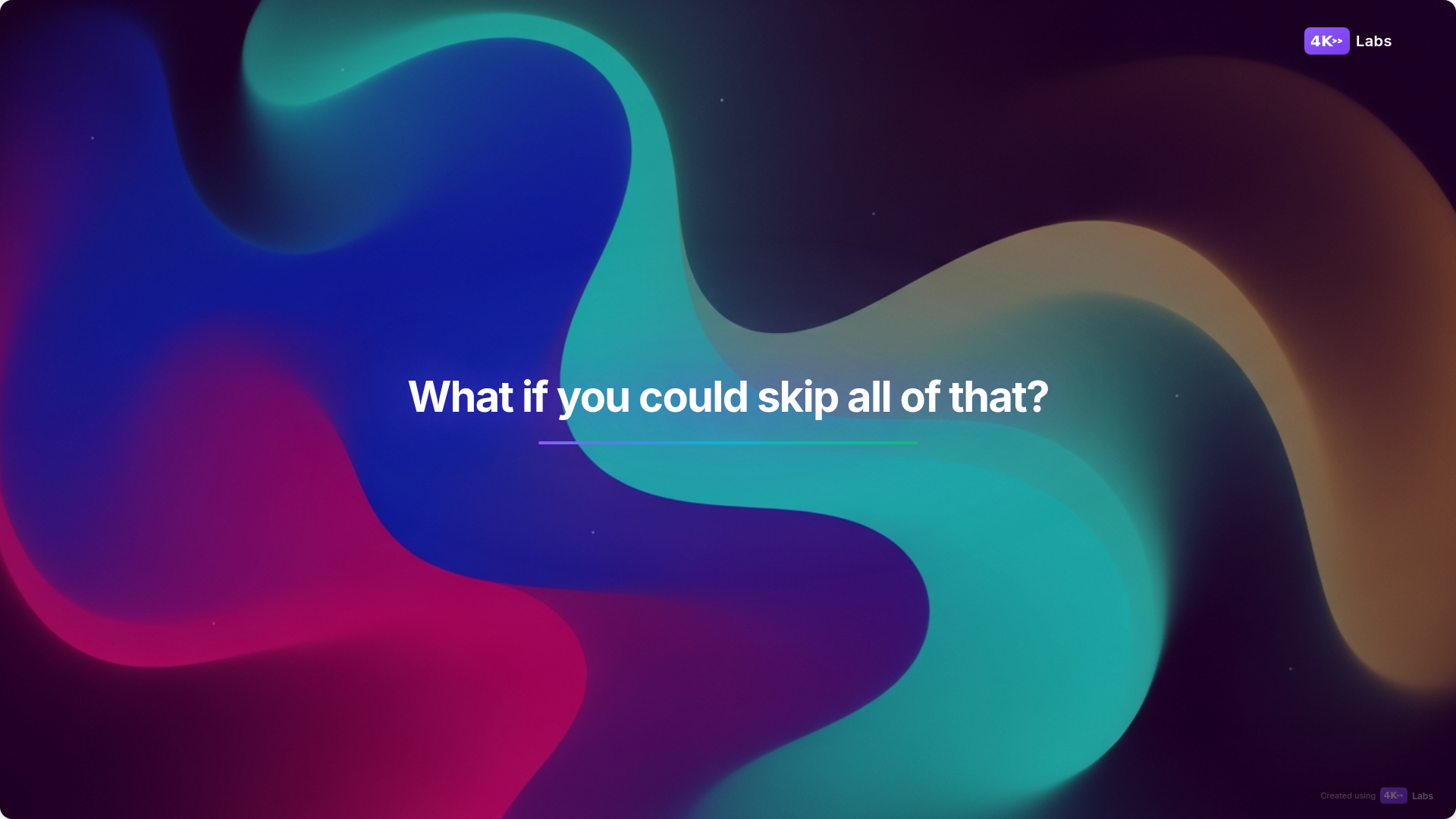 4K Labs platform demo video