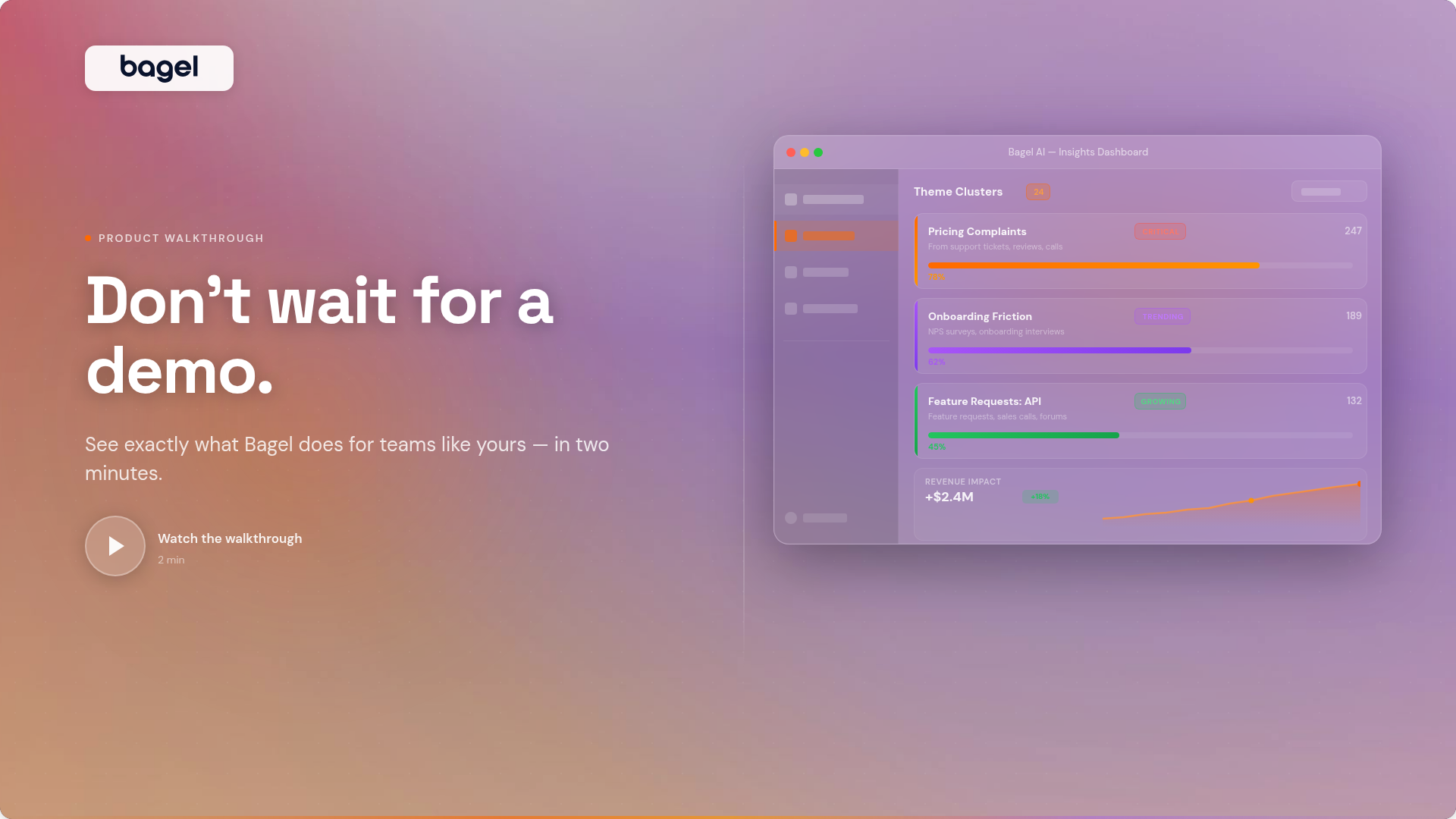 Bagel AI — Explore at Your Own Pace